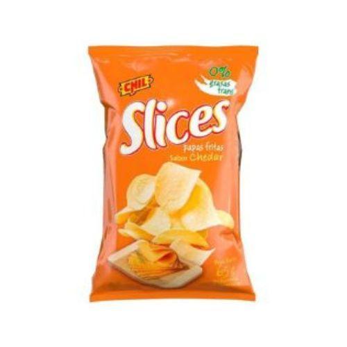 Papas Fritas SLICES Cheddar x 65grs. (B x 24u.)